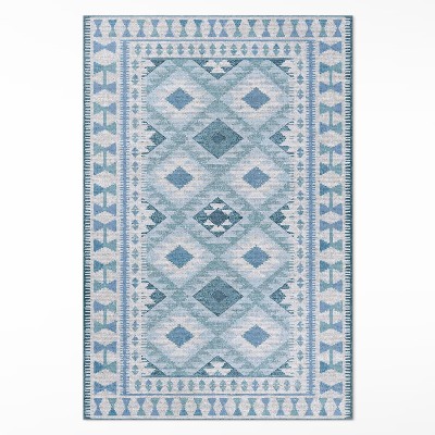 Vinylový koberec Modré kosoštvorce imitácia látky