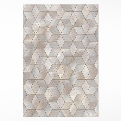 Vinylový koberec Kocky priestorový efekt mramor