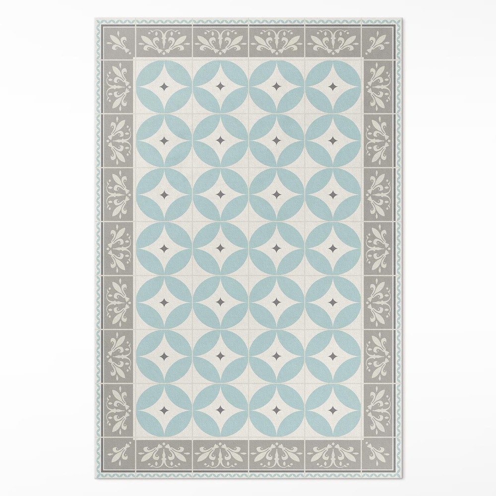 Vinylový koberec Dlaždice a kruhy pastelová módna mozaika