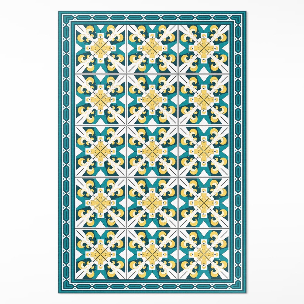 Vinylový koberec Geometrické kosoštvorce farebné dlaždice