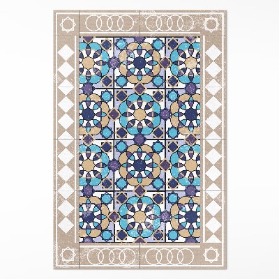 Vinylový koberec Štvorce v kosoštvorcoch ošúchané dlaždice