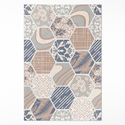 Vinylový koberec Havajské hexagóny boho dlaždice