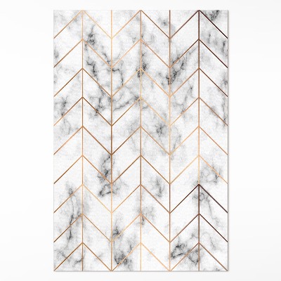 Vinylový koberec Rybia kosť mramor moderné línie