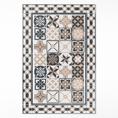 Vinylový koberec Trojfarebná geometria dekoratívne dlaždice