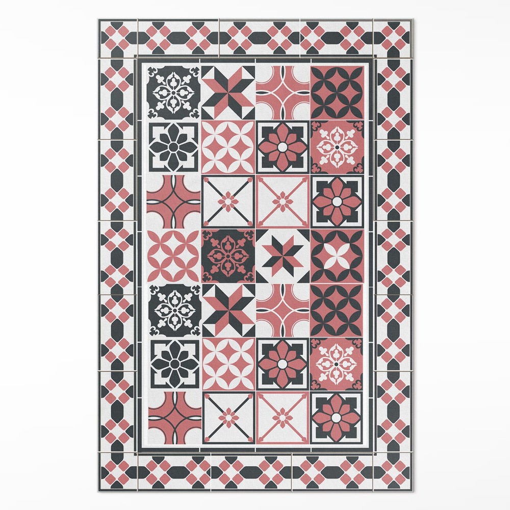 Vinylový koberec Trojfarebná geometria ozdobné dlaždice