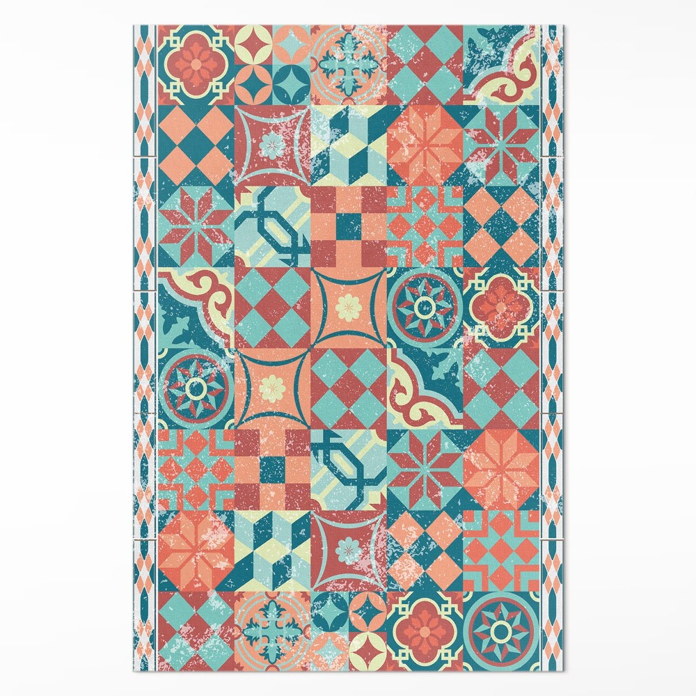 Vinylový koberec Portugalské retro ošúchané dlaždice