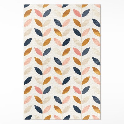 Vinylový koberec Drobné lístky akvarelový štýl boho