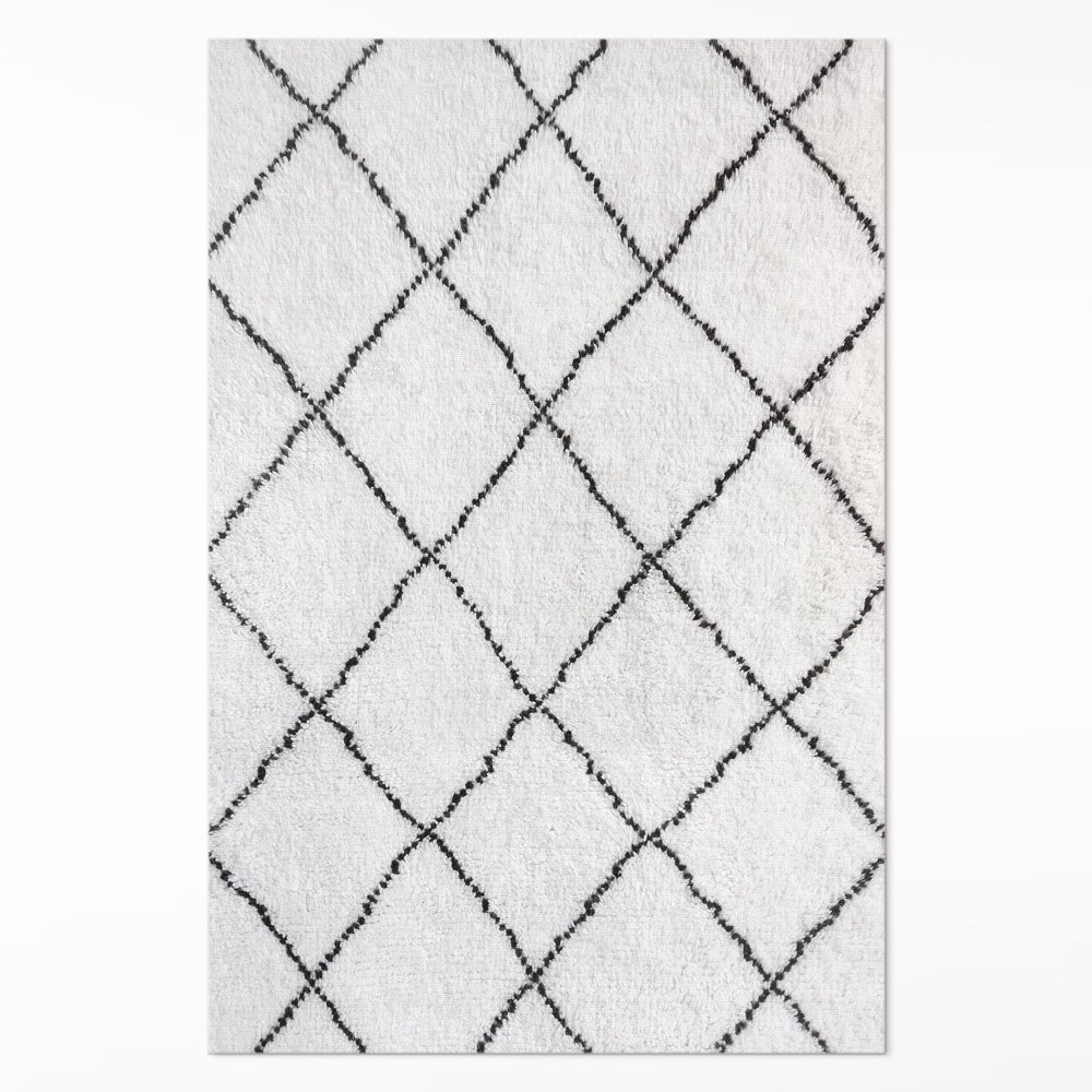 Vinylový koberec Čierne línie vzor imitácia zamatu