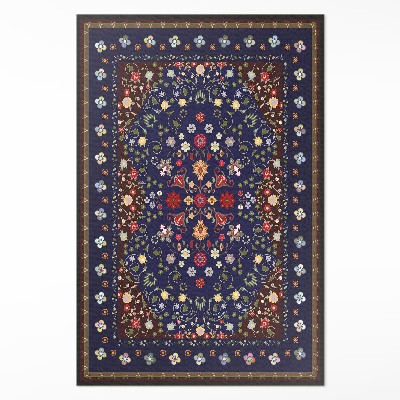 Vinylový koberec Krásne malé kvety rastlinný motív vintage