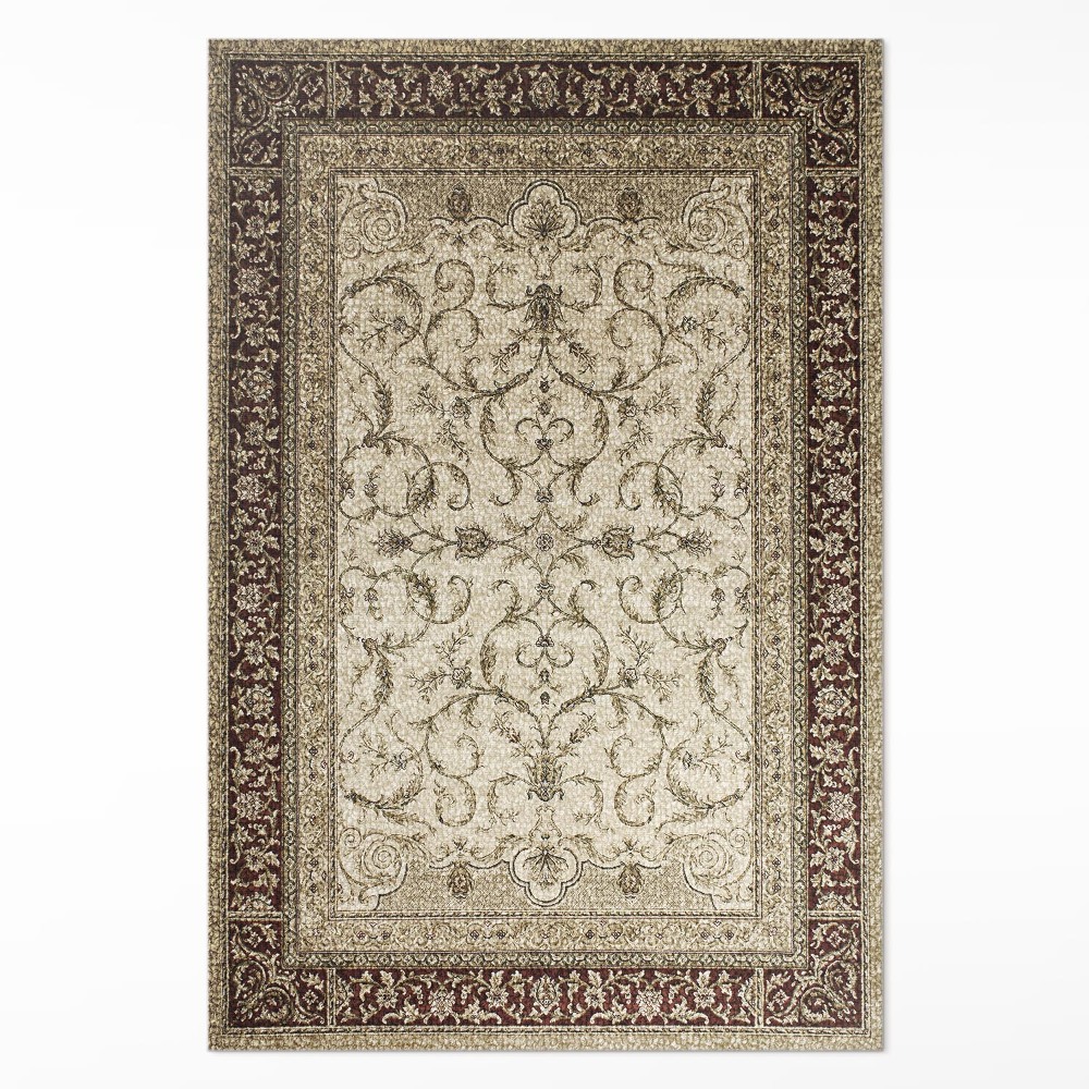 Vinylový koberec Klasický béžový brečtan dekoratívny