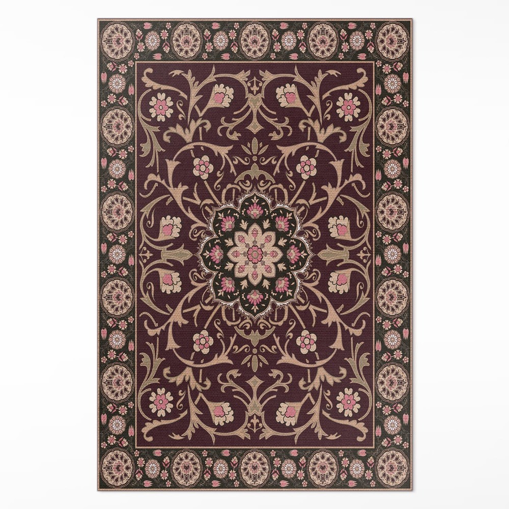 Vinylový koberec Bledý antický kvet dekoratívny floral