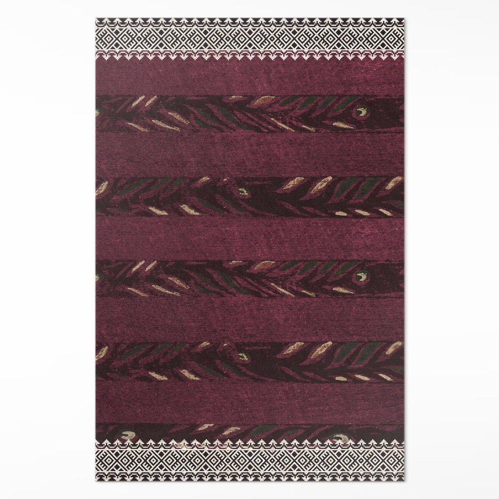 Vinylový koberec Lístkové pruhy Furuya Korin