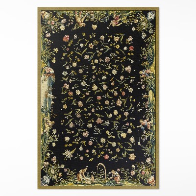 Vinylový koberec Roztrúsená flóra drobné kvety vintage