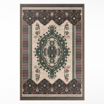 Vinylový koberec Farebná geometrická zeleň