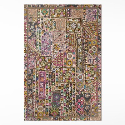 Vinylový koberec Patchworkový etnický vzor retro