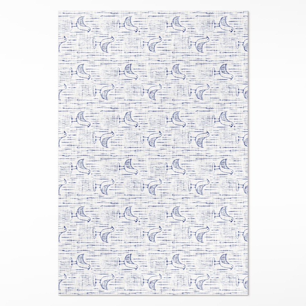 Vinylový koberec Vtáky jemný pravidelný vzor boho