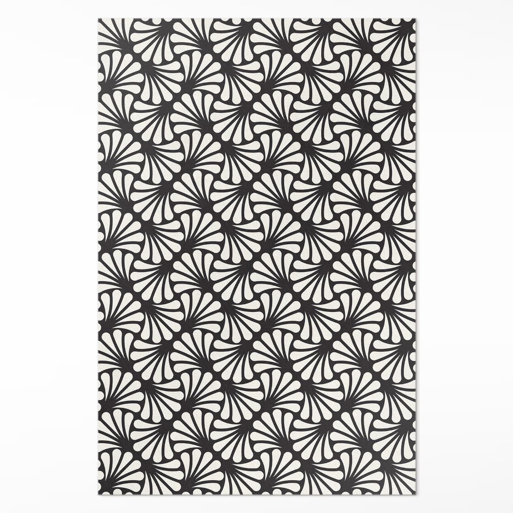 Vinylový koberec Geometria listy Ginkgo biloba art deco glamour