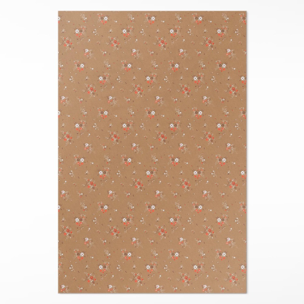 Vinylový koberec Drobné poľné kvietky štýl boho vintage