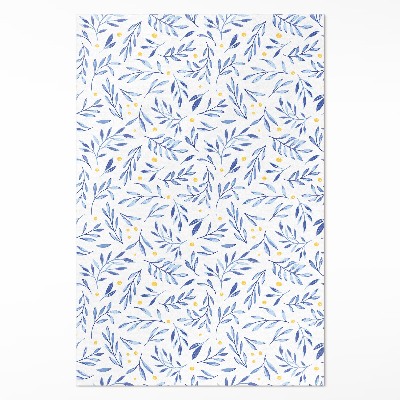 Vinylový koberec Akvarelové vetvičky listy bodky boho