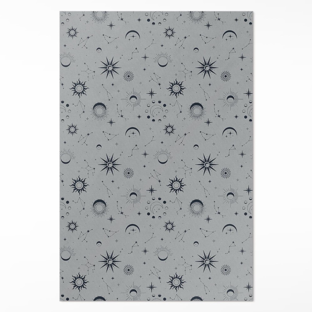 Vinylový koberec Vesmír mesiace slnko hviezdy vintage