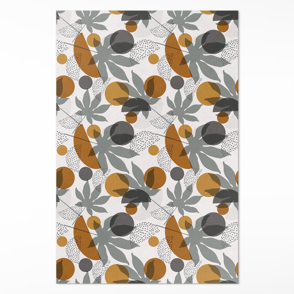 Vinylový koberec Ilustrácia listov a tvarov boho