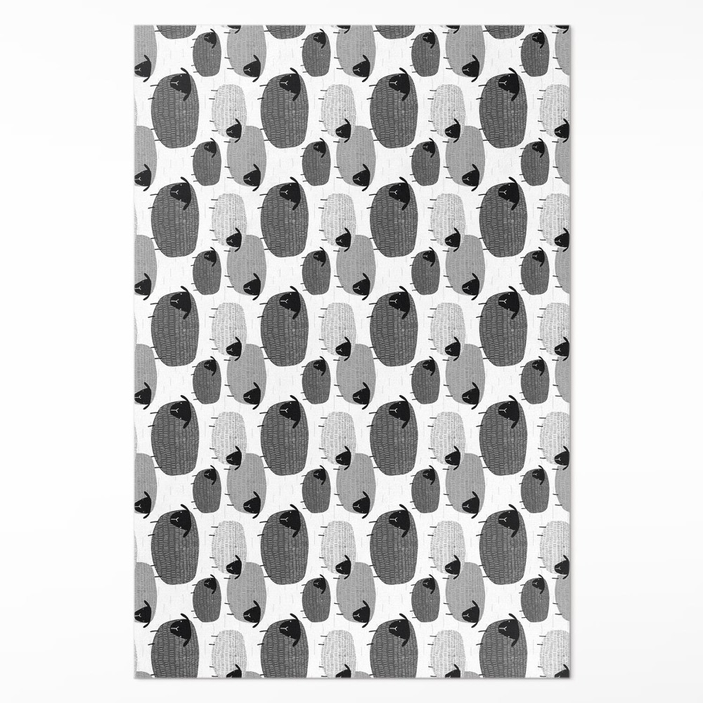 Vinylový koberec Maľované ovce pravidelný vzor