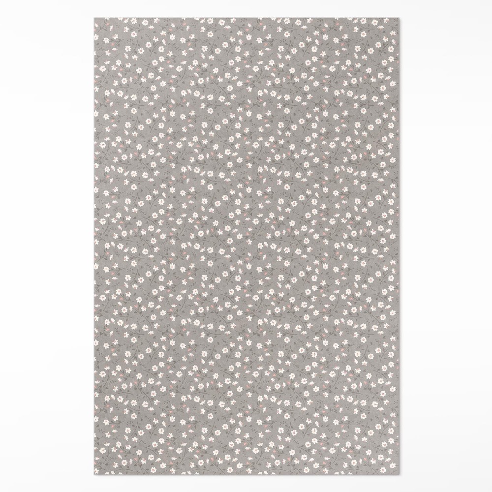 Vinylový koberec Poľná lúka kvetov jemný vzor boho