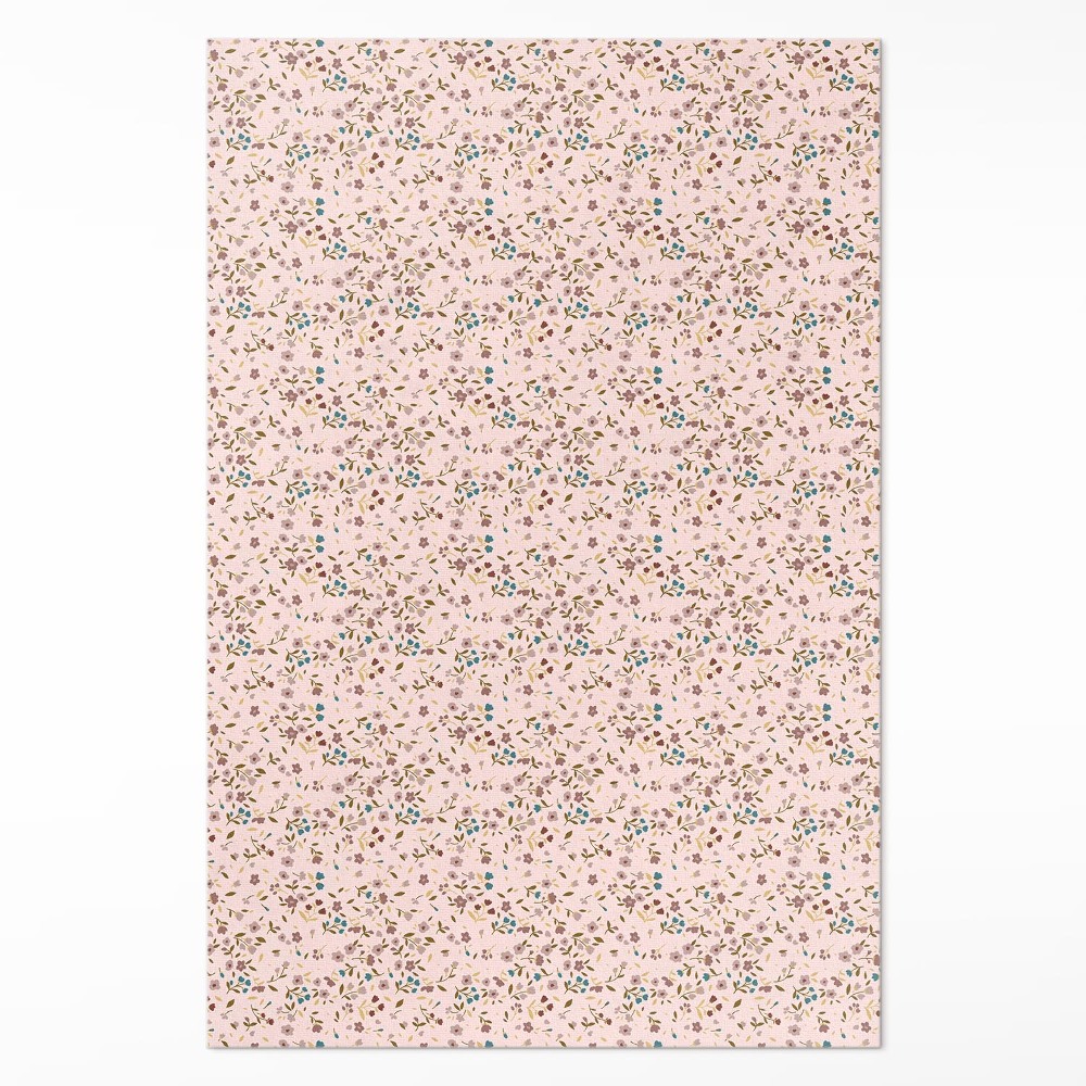 Vinylový koberec Drobné kvietky na poľnej lúke boho štýl