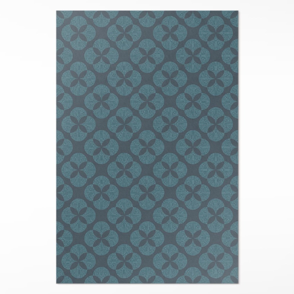 Vinylový koberec Štvorlístky geometrický vzor