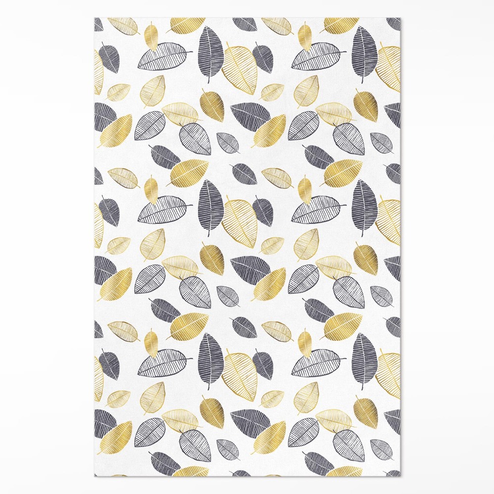 Vinylový koberec Svetlé a tmavé listy módny vzor prírody