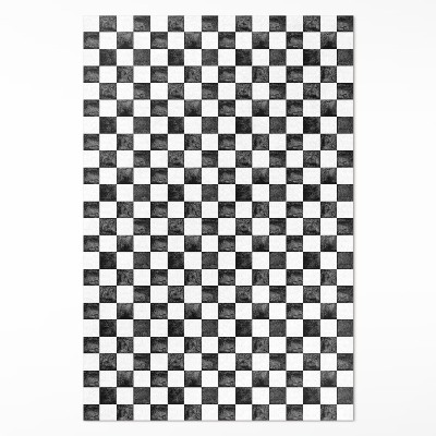 Vinylový koberec Kamenná šachovnica monochromatická