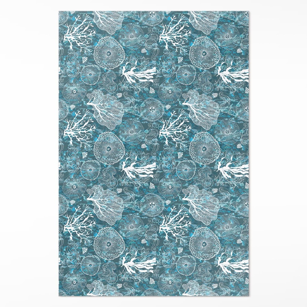 Vinylový koberec Vzor inšpirovaný morskou flórou a faunou