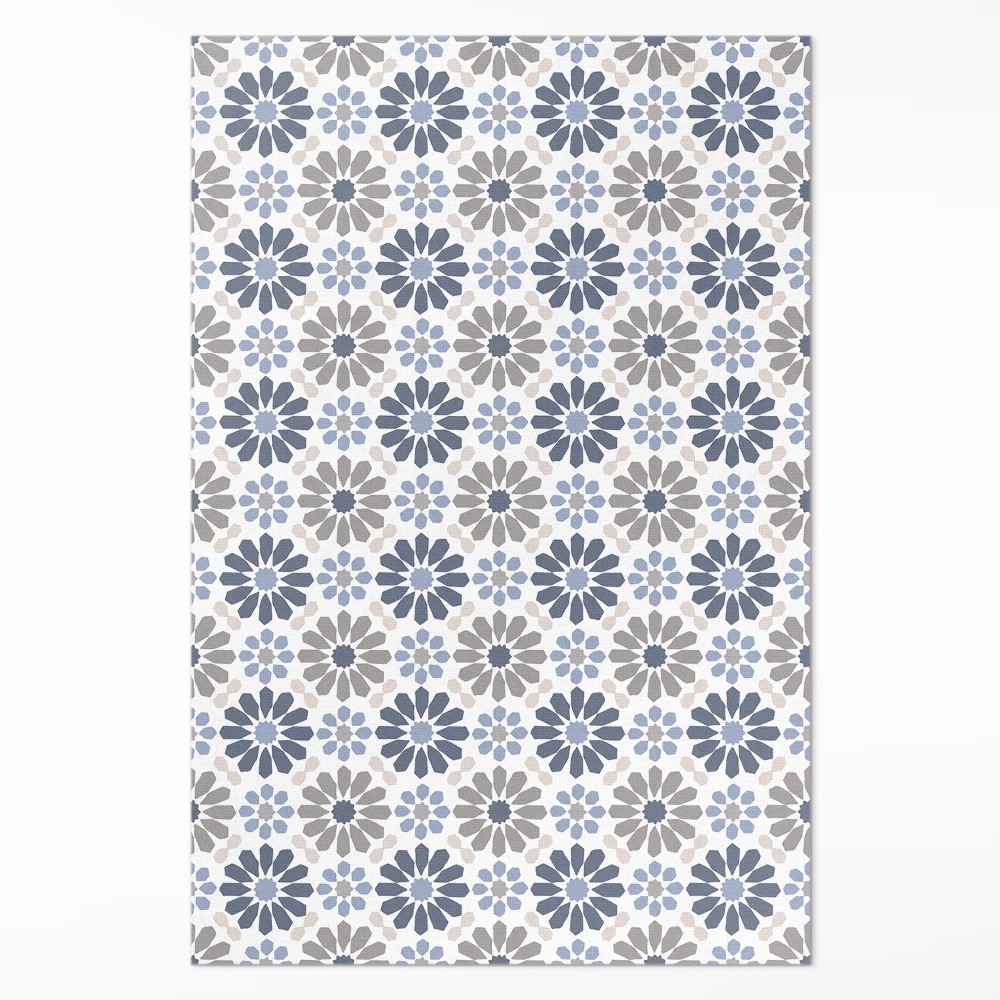 Vinylový koberec Pastelové kvety jemný pravidelný vzor