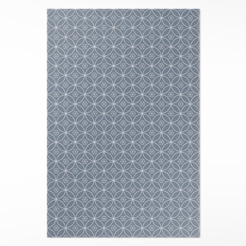 Vinylový koberec Vzor reťaz pravidelné kruhy a kvety