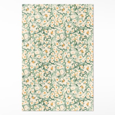 Vinylový koberec Poľná lúka maľované kvety abstrakcia