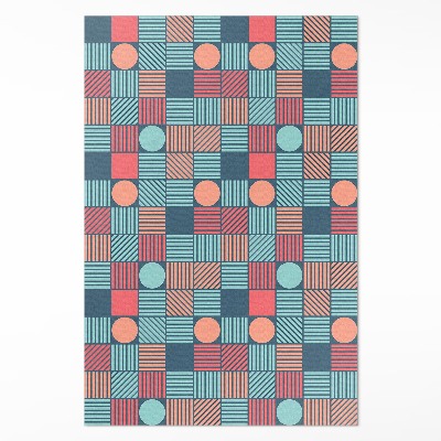 Vinylový koberec Retro vintage geometrický vzor