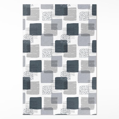 Vinylový koberec Maľované štvorce retro