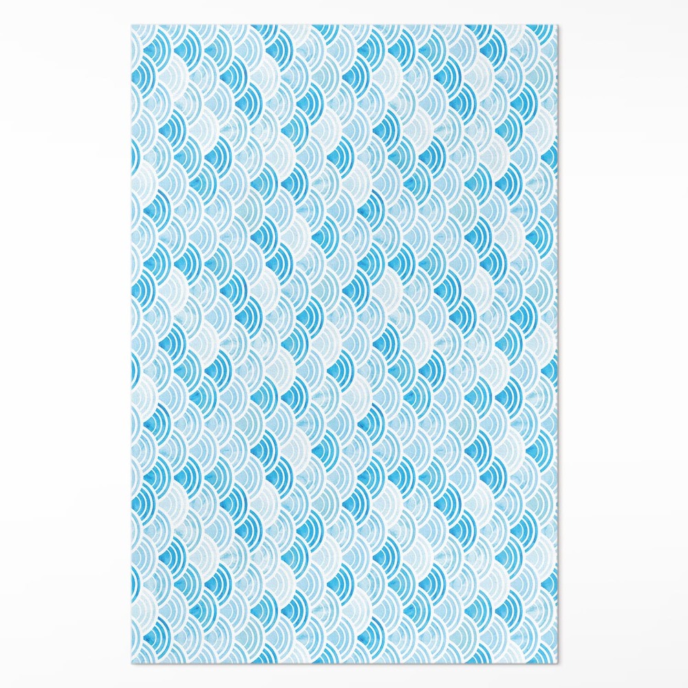 Vinylový koberec Akvarelové vlny vzor v ázijskom štýle