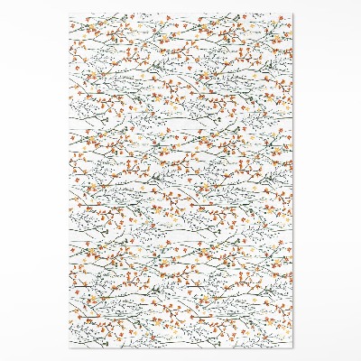 Vinylový koberec Kvietky a vetvičky v štýle boho