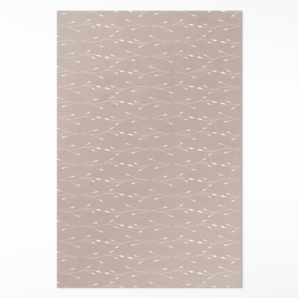 Vinylový koberec Drobné jemné lístky a vetvičky boho