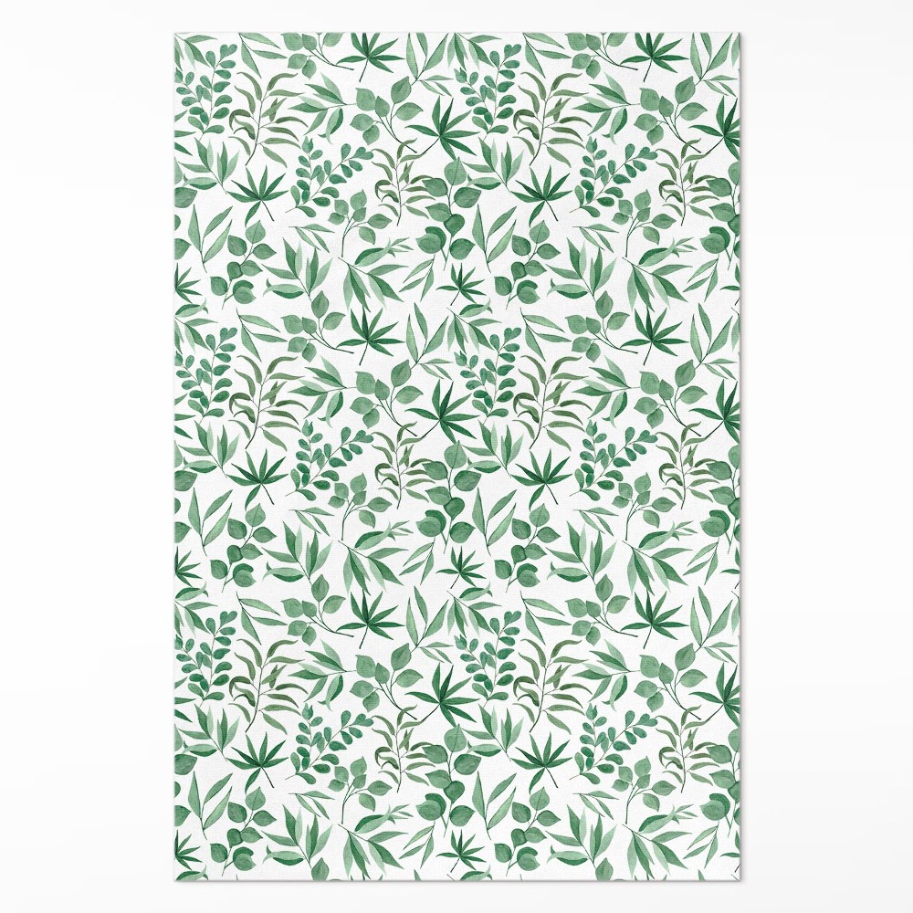 Vinylový koberec Akvarelové lístky v jemnom štýle