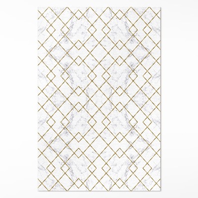 Vinylový koberec Rombusy na svetlom mramore