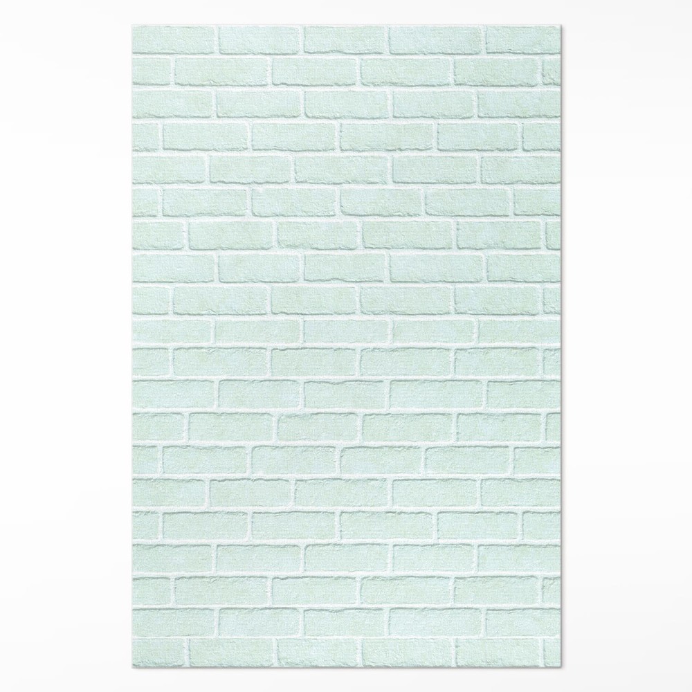 Vinylový koberec Tehlová stena v morskej farbe