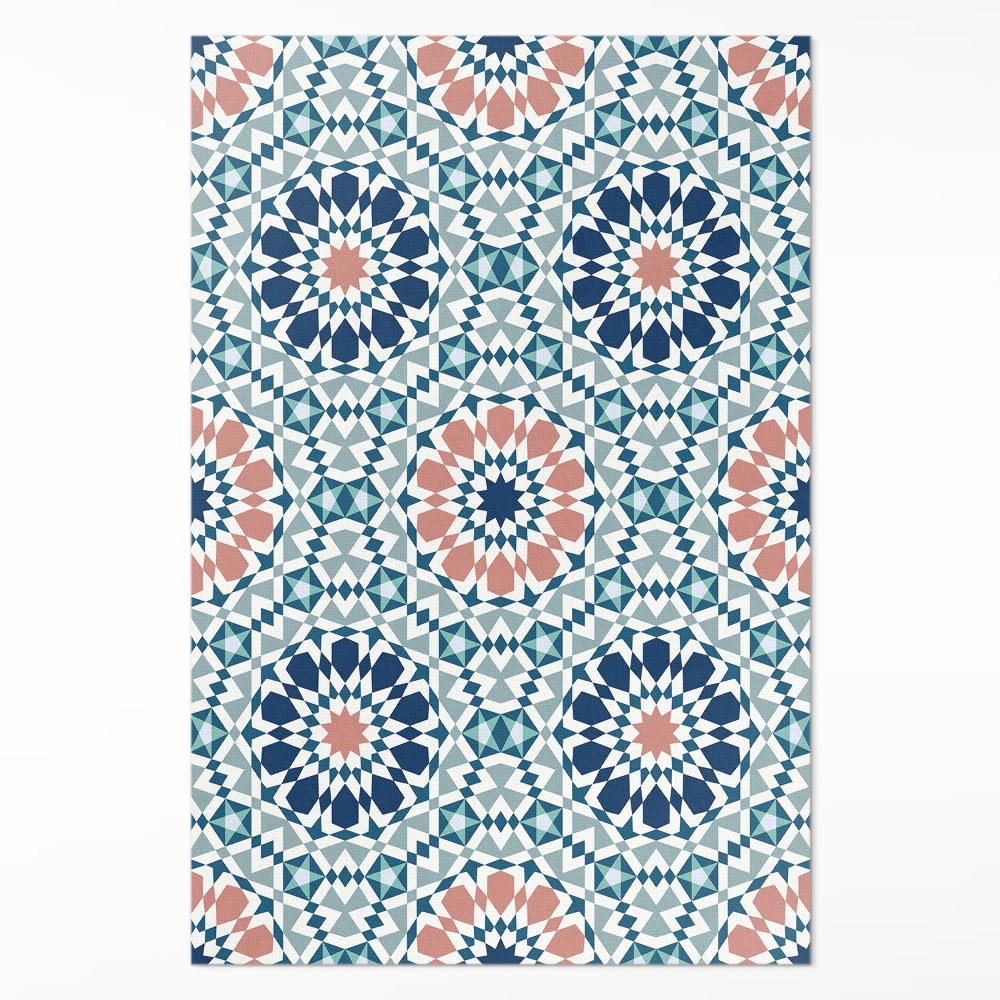 Vinylový koberec Kaleidoskop pastelový vzor geometrický