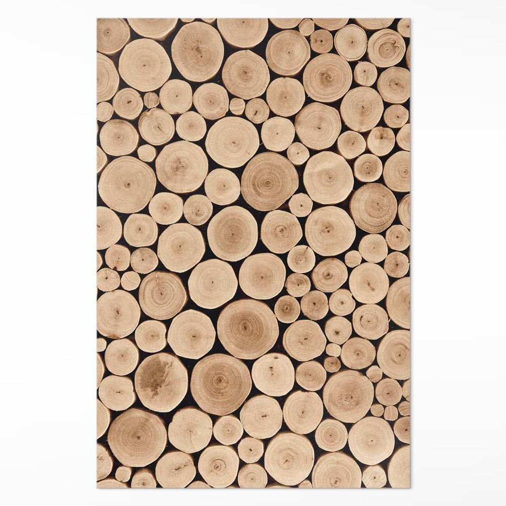 Vinylový koberec Kmene stromov drevené kolky