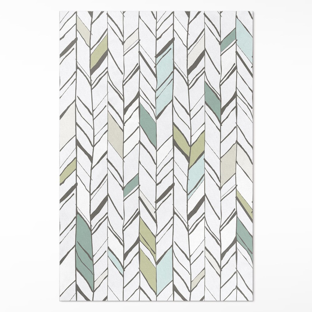 Vinylový koberec Abstrakcia rybia kosť štýl indiánsky