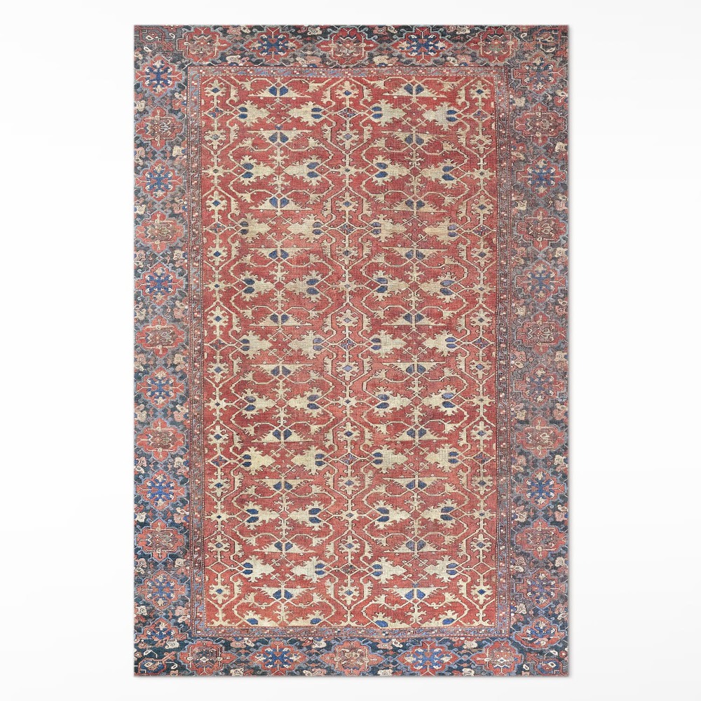 Vinylový koberec Veľmi starý červený modrý vzor