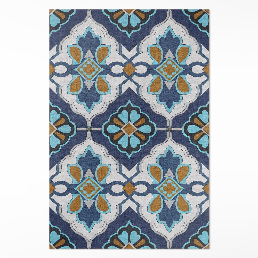 Vinylový koberec Geometrický vzor farebných vintage dlaždíc