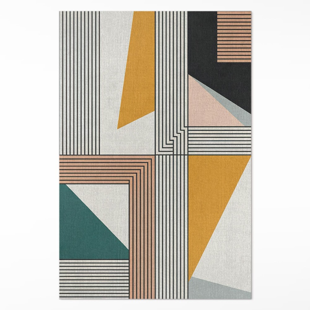 Vinylový koberec Geometrická lineárna abstrakcia Bauhaus