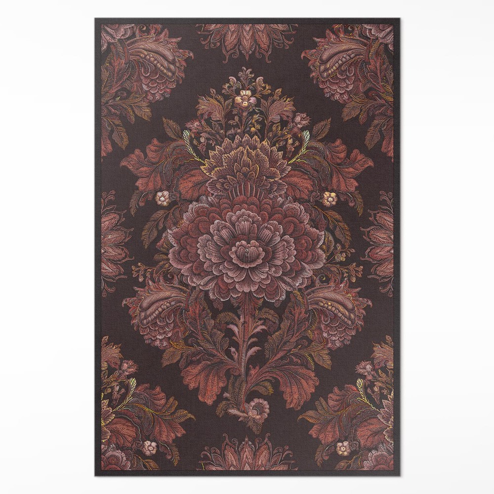 Vinylový koberec Kompozícia kvetinová vintage ornament